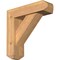 Ekena Millwork Traditional Craftsman Smooth Bracket w/ Offset Brace, Western Red Cedar, 5 1/2"W x 18"D x 18"H BKT0604X18X18TRA04SWR - alternate 1